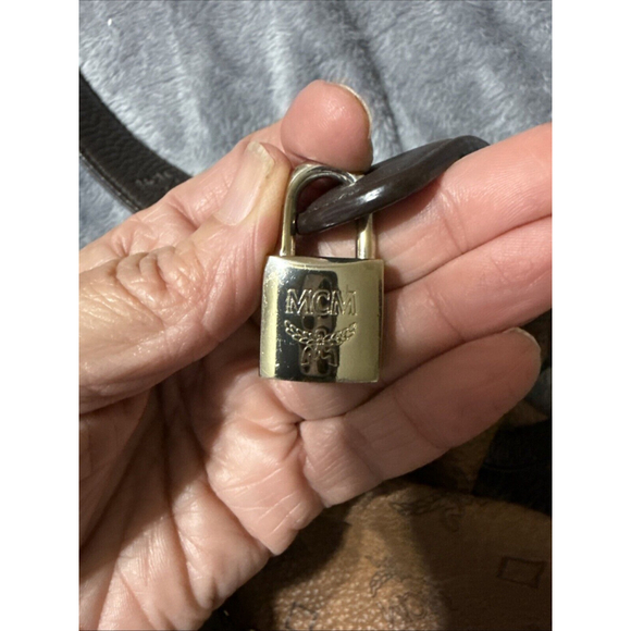 MCM Leather Brown Monogram Shoulder Hobo Handbag - Picture 17 of 17